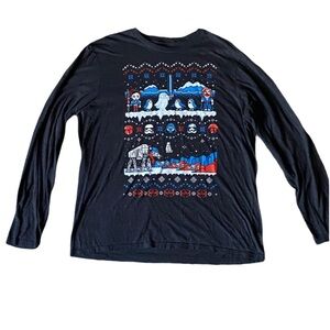 A- BOX Black Graphic Men’s Long Sleeve Tee. Size XL. Star Wars.